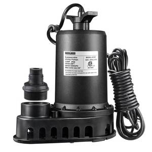 lot 3158 image: WASSERMANN 12HP Submersible Water Pump,3300GPH Thermoplastic Utility Pump Electric Portable Transfer CleanDirty Sump Pump for Pool Tub Garden Pond Draining with 10 FT Cord - Retail $85.99
