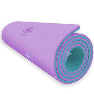 lot 3163 image: Hatha Yoga Extra Thick TPE Yoga Mat - 72x 32 Thickness 12 Inch -Eco Friendly SGS Certified - With High Density Anti-Tear Exercise Mats For Home Gym Travel & Floor Outside(PurpleGreen)��