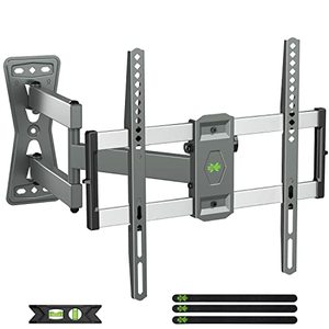 lot 3165 image: USX MOUNT Outdoor Full Motion Swivel Weatherproof Tilt TV Wall Mount for Most 26-55 TVs Perfect Solution for Indoor Outdoor TV Swivel TV Mount up to 77lbs (Max VESA 400x400) All -Weather Durability