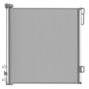 lot 3168 image: Retractable Baby Gates Extra Wide Grey, PRObebi Retractable Dog Gate Extends to 55 Wide 34 Tall, Dog Gates for The House, Mesh Baby Gate for Staris, Hallways, Doorways, Outdoor & Indoor (Grey)