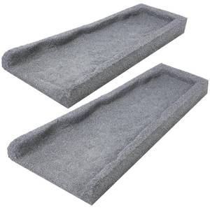 lot 3179 image: Sekcen 2 Pack Rubber Downspout Splash Block Rain Gutter Down Spout Drain Trays Gray