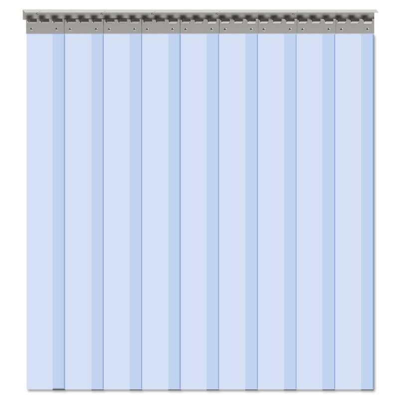 lot 4823 image: VIZ-PRO 9PCS Strip Door Curtain, 84 Height X 48 Width, 0.08 Inch Thickness Standard Clear PVC Curtain Strip with 80% Overlap for 4 X 7 Doors - Retail $79.59