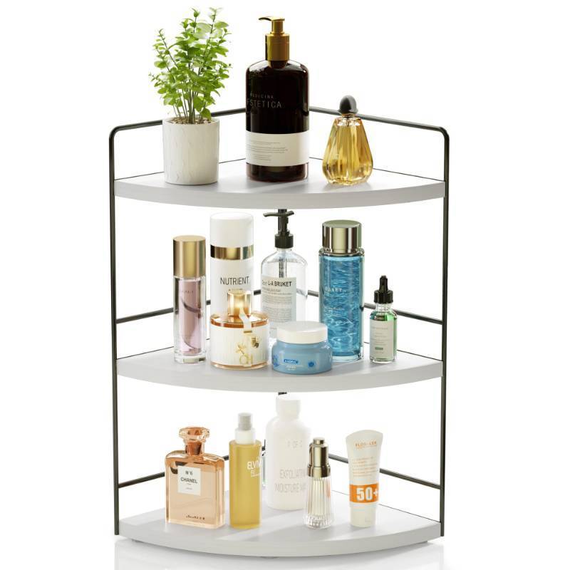 lot 1944 image: ZGO 3-Tier Bathroom Organizer Countertop, Corner Bathroom Counter Organizer, Makeup Organizer for Vanity Skincare Organizers and Storage, Kitchen Counter Shelf Organizer Perfume Organizer(White)