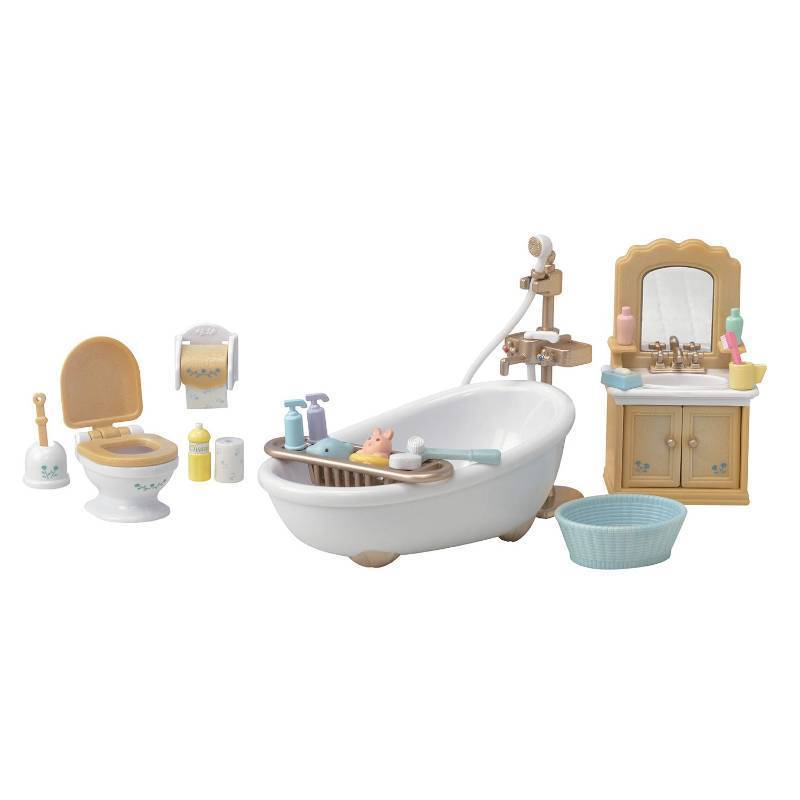 lot 1966 image: Calico Critters Country Bathroom Set - Toy Dollhouse Furniture and Accessories Set for Ages 3