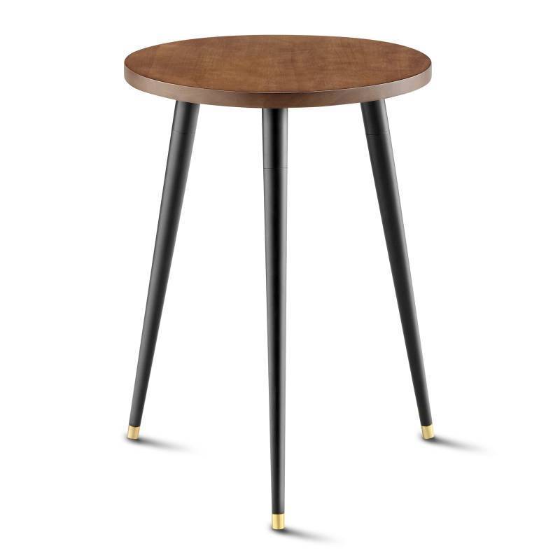lot 2752 image: KINNARY Indoor Plant Stand, Mid Century Wood Plant Stand Plant Table for Flower Pots, Heavy Duty Metal Tall Plant Holder, Modern Home Decor Small Round Side End Table (11.8x16)