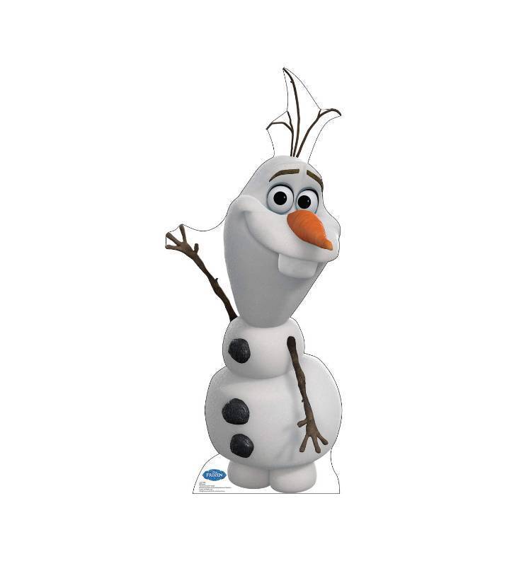 lot 2775 image: Cardboard People Olaf Life Size Cardboard Cutout Standup - Disneys Frozen (2013 Film)