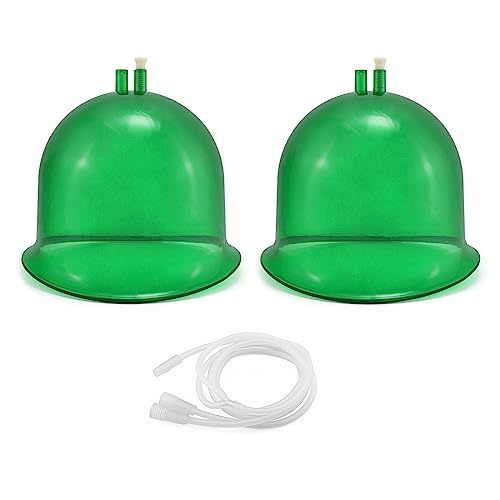 lot 1038 image: Elitzia Vacuum Cups for Butt Lifting 3000ML101Fl.oz Vacuum Cupping Machine Accessories Extra-Large Buttocks 9.05inch bottom diameter 6.69inch height 1 Pair ETHX005 (Emerald)