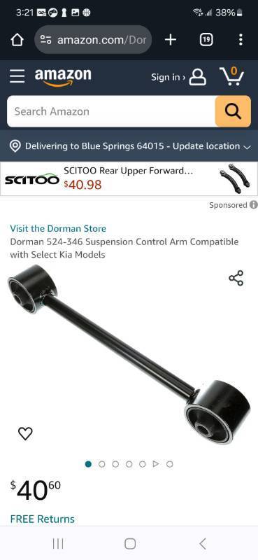 lot 1065 image: Dorman 524-346 Suspension Control Arm Compatible with Select Kia Models