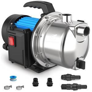 lot 1565 image: FLUENTPOWER 1.5HP Portable Garden Transfer Pump, 1200GPH Electric Sprinkler Booster Pump, Shallow Well Jet Pump for Home Lawn Irrigation and Water Draining
