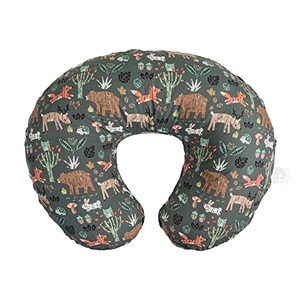 lot 1591 image: Boppy Nursing Pillow Original Support, Green Forest Animals, Ergonomic Nursing Essentials for Bottle and Breastfeeding, Firm Fiber Fill, with Removable Nursing Pillow Cover, Machine Washable