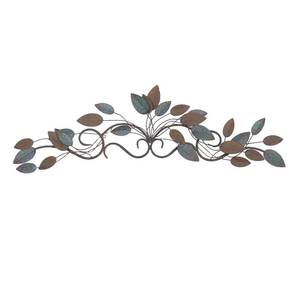 lot 1598 image: Deco 79 Metal Leaf Home Wall Decor Wall Sculpture, Wall Art 35 x 2 x 10, Blue