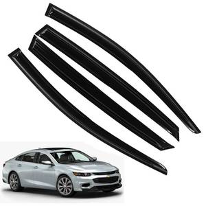 lot 1603 image: Rain Guards for Chevrolet (Chevy) Malibu 2016-2023, Tape-on Side Window Deflectors for Chevrolet Malibu, Window Visors for Chevrolet Cars, for Chevrolet Car Accessories, 4 pcs