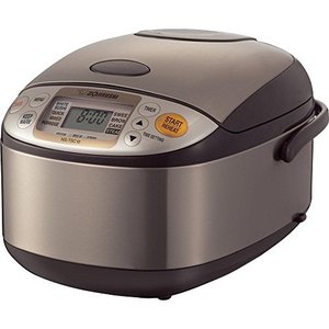 lot 1609 image: Zojirushi NS-TSC10 5-12-Cup (Uncooked) Micom Rice Cooker and Warmer, 1.0-Liter, Stainless Brown