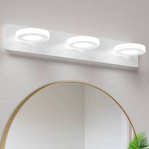 lot 1624 image: yotutun 3-Light LED Bathroom Vanity Fixture in Matte White - Modern Over-Mirror Lighting with 1200 Lumens and 10W Power.