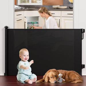lot 1628 image: Retractable Baby Gates Extra Wide, PRObebi Retractable Dog Gate for The House Extends to 72 Wide 34 Tall, Gates for Baby Indoor, Stair Gate for Outdoor, Staris, Hallways, Doorways, Deck, Porch