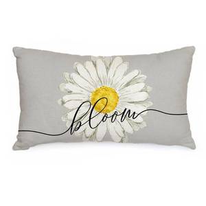 lot 1631 image: AACORS Spring Pillow Cover 12x20 Inch Daisy Bloom Decorations Seasonal Summer Farmhouse Pillow Case Decor for Sofa Couch��Grey�� AA466-12