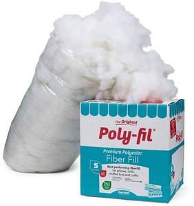 lot 2398 image: Fairfield The Original Poly-Fil, Premium Polyester Fiber Fill, Soft Pillow Stuffing, Stuffing for Stuffed Animals, Toys, Cloud Decorations, and More, Machine-Washable Poly-Fil Fiber Fill, 5 lbs. Box