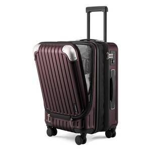 lot 2412 image: LEVEL8 Grace EXT Carry on Luggage 22x14x9 Airline Approved, 20�� Expandable Hardside Suitcase, ABSPC Harshell Spinner Luggage with TSA Lock, Spinner Wheels - Red, 20�� Carry-On