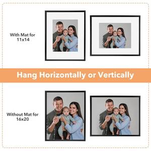 lot 2430 image: SYNTRIFIC 16x20 Picture Frames Set of 3,,Display Pictures 11x14 with Mat or 16x20 Without Mat,Classic Collage Photo Frames Home Decorative Picture Frame for Wall Mounting,Black
