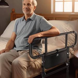 lot 2438 image: 2024 New Bed Rails for Elderly Adults - Upgraded Adjustable Heights & Extendable Bed Side Rail, Foldable Bed Assist Bar, Heavy Duty for Senior & Surgery Patients, Fits King, Queen, Full, Twin