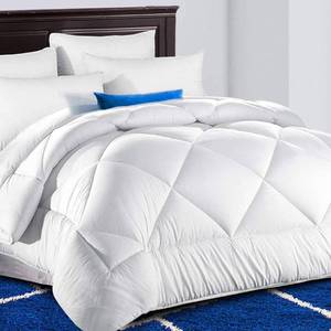 lot 3485 image: TEKAMON All Season Oversized Queen Comforter Winter Warm Summer Soft Quilted Down Alternative Duvet Insert Corner Tabs, Machine Washable Fluffy Reversible Collection for Hotel, Snow White