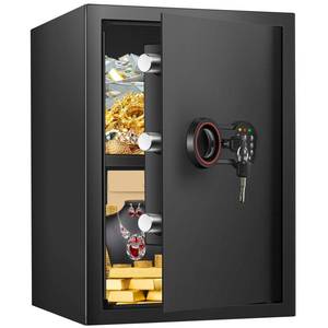 lot 3493 image: 2.5 Cub Large Home Safe Fireproof Waterproof, Anti-theft Fireproof Safe Box with Programmable Keypad, Spare Keys and Removable Shelf, Digital Security Safe for Home Money Firearm Documents Medicines