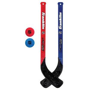 lot 3495 image: Franklin Sports Mini Hockey Flex Stick and Ball Set - Play Knee Hockey Anytime, Anywhere - Kids Hockey Set - NHL - Includes 2 Mini Sticks and 2 Foam Balls