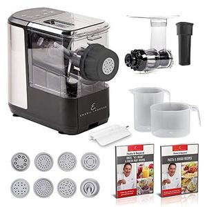 lot 3524 image: EMERIL LAGASSE Pasta & Beyond, Automatic Pasta and Noodle Maker with Slow Juicer - 8 Pasta Shaping Discs Black