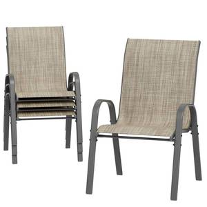 lot 3525 image: UDPATIO Patio Dining Chairs Set of 4, Outdoor Furniture Chairs, Breathable Seat Fabric and Alloy Steel Frame for Backyard, Porch, Garden, Poolside (Brown)