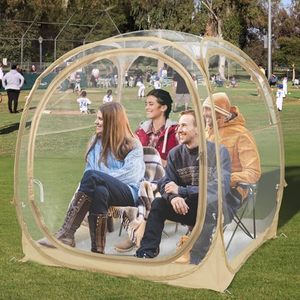 lot 3529 image: EighteenTek Pod All Weather Sports Tent with Sealed Floor - Instant Tent Shelter - Outdoor Bubble Tent 1-6 Person - Rain Tent Camping Sun Shelter Pop Up - Clear, Patent Pending Protected Design