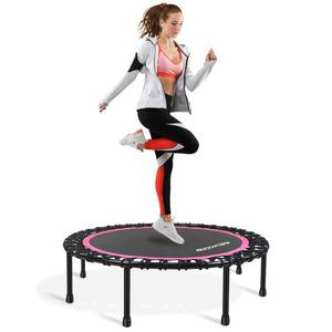 lot 3534 image: NEWAN 48 Mini Trampoline for Adults,rebounder Trampoline, Silent Stable Exercise Fitness Trampoline for Adults Indoor Garden Workout,Max Load 330 lbs