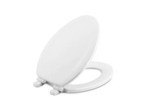 lot 3536 image: KOHLER Stonewood Toilet Seat, Quiet-Close Elongated, Slow Close, Wooden Toilet Seat