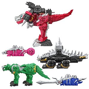 lot 3545 image: Power Rangers Dino Fury Megazord Mega Pack 5-Pack Zord Action Figure Toys for Kids Ages 4 and Up (Amazon Exclusive)