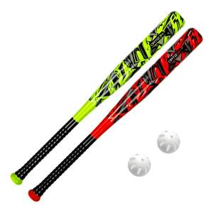 lot 3551 image: Ortiz34 Graffiti Two Plastic Bat & Two Ball Homerun Set- David Ortiz Backyard Baseball Set for Youth, Kids, Teenagers, Adults, RedVolt
