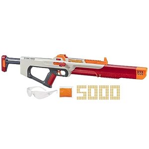 lot 3561 image: Nerf Pro Gelfire Ghost Bolt Action Blaster, Removable Boost Barrel, 5000 Gel Rounds, 100 Round Integrated Hopper, Eyewear, Ages 14 & Up