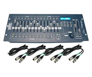 lot 3563 image: Chauvet DJ OBEY70 Obey 70 Lighting & Fog DMX-512 Controller and 10 & 25 Cables