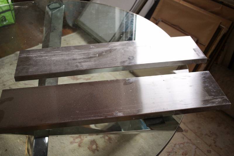 lot 3070 image: Two Stainless Steel Shelves