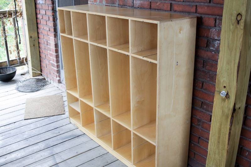lot 3095 image: PLywood Open Lockers, Childcraft