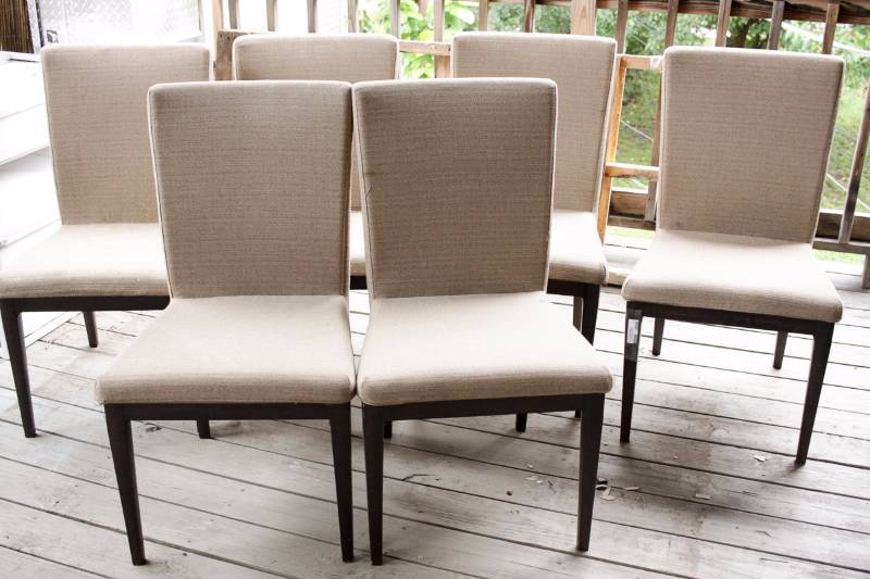 lot 3098 image: Set of 6 Outdoor Dining Chairs