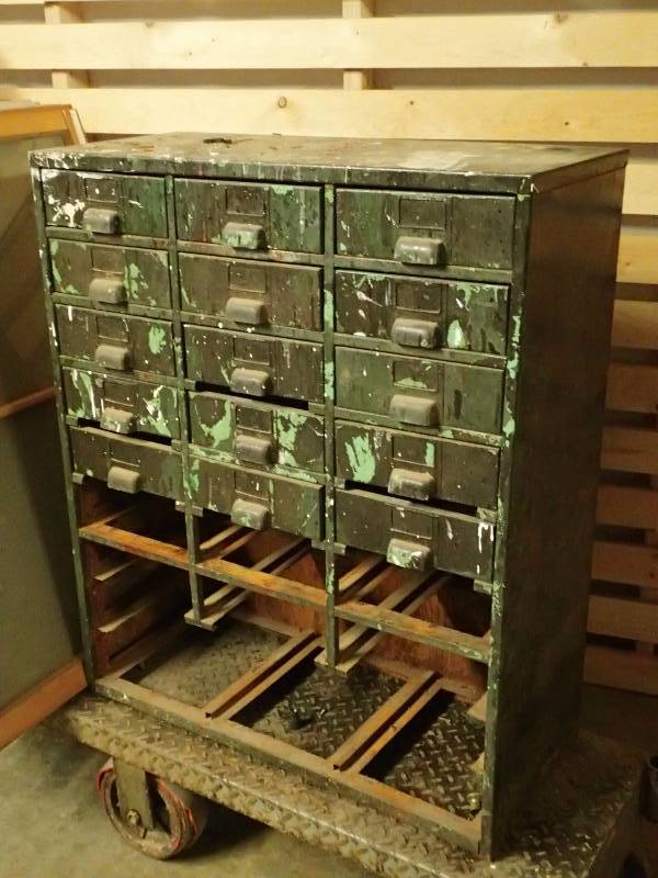 lot 31 image: Antique Steel Organizer
