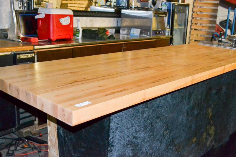 lot 47 image: Boos Brand Hard Wood Bakers Counter Top