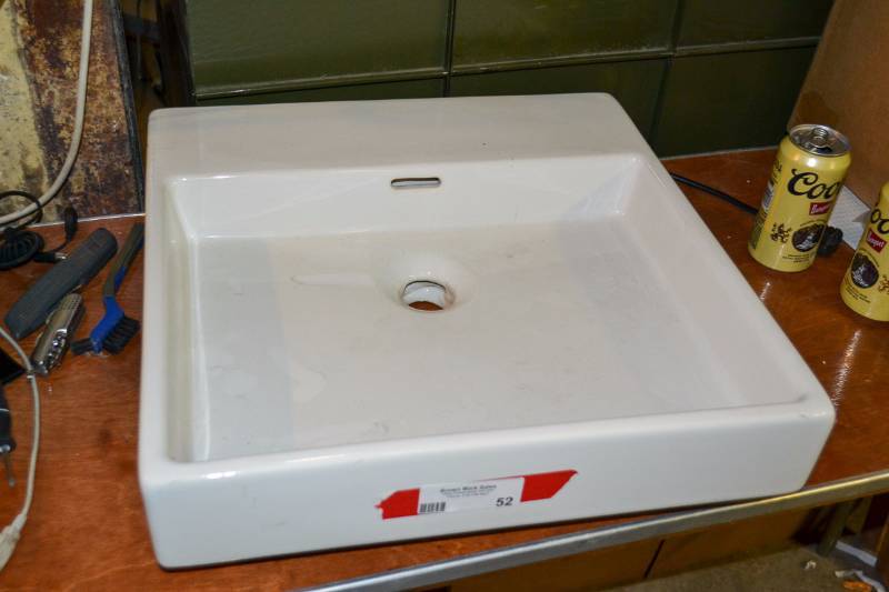 lot 52 image: Square White Sink