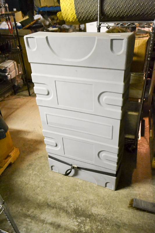 lot 68 image: Plastic Wheeled Storage Crate