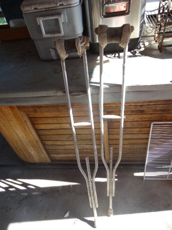 lot 440 image: Pair of crutches.