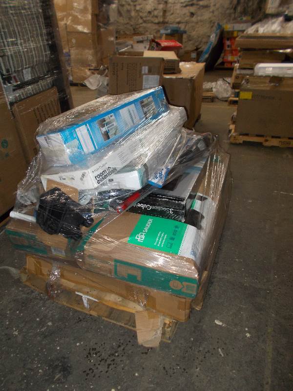 lot 6695 image: Large Pallet Desk, Table Chairs And More