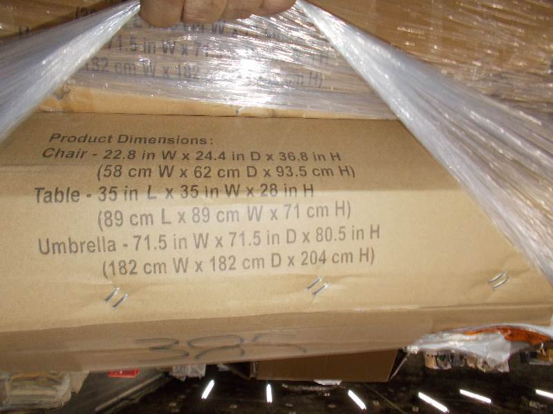 lot 6687 image: 4 Sets Patio Furniture Shpko