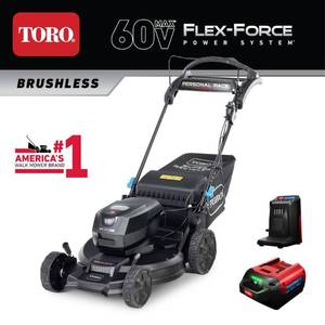 lot 1535 image: Toro Super Recycler 21566 21 in. 60 V Battery Self-Propelled Lawn Mower Kit (Battery &amp Charger) Retail&nbsp$799.00