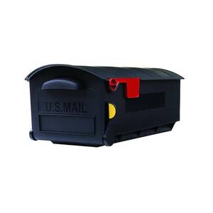 lot 1541 image: Architectural Mailboxes Patriot Large Plastic Post Mount Mailbox Black GMB515BAM