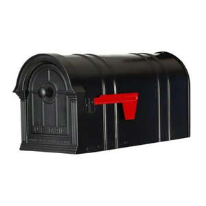 lot 1544 image: Postal PRO Manchester Black Steel and Aluminum Post Mount Mailbox