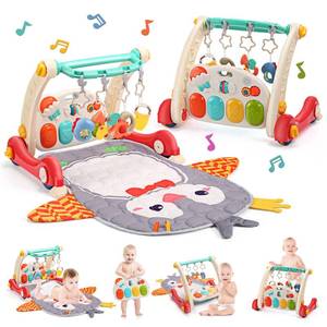 lot 1552 image: CUTE STONE Baby Gym Play Mat & Baby Learning Walker, Baby Activity Mat with Play Piano, Musical Activity Center with Lights, Baby Push Walkers & Tummy Time Mat for Infant Newborn Toddlers